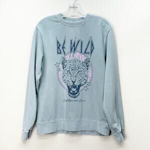 INDEPENDENT TRADING Be Wild Crowd Pleasers Leopard Sweatshirt‎ Green Women's S